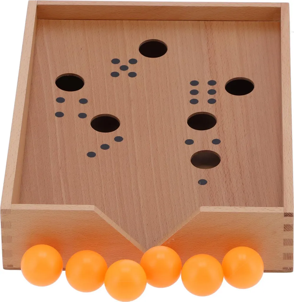 Boîte de ping-pong en bois Montessori jeu de coordination à la maison