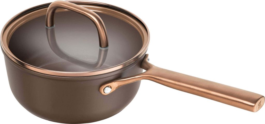 Zwilling Milano Stieltopf mit Glasdeckel 18 cm Braun Produktbild 