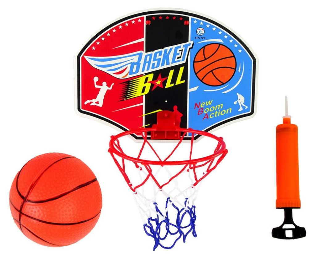 Leantoys Basketball-Set + Ball Basketball Ballpumpentisch