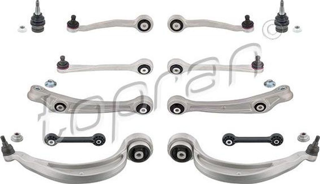 TOPRAN 119 344 Querlenkersatz, Radaufhängung OE 8K0498KIT11B kompatibel mit A4 8K, A5 8T, Q5