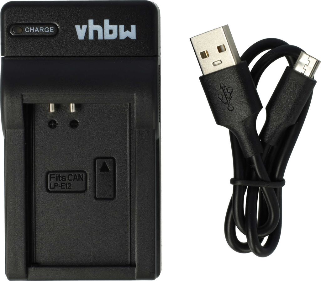 vhbw USB-C Ladegerät Ersatz für Canon LC-E12 für Kamera Camcorder - Ladeschale + USB-C Kabel Ladeanzeige