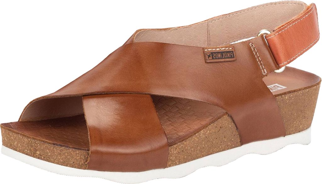 Pikolinos Damen Sandale Leder gekreuzte Riemen Slingback Mahon W9E-0912, Größe:38 EU, Farbe:Braun