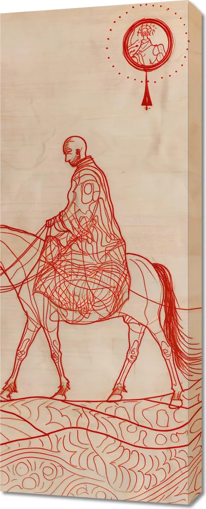Sublimez vos murs avec l'Image Études de cavaliers et chevaux 40x100 cm