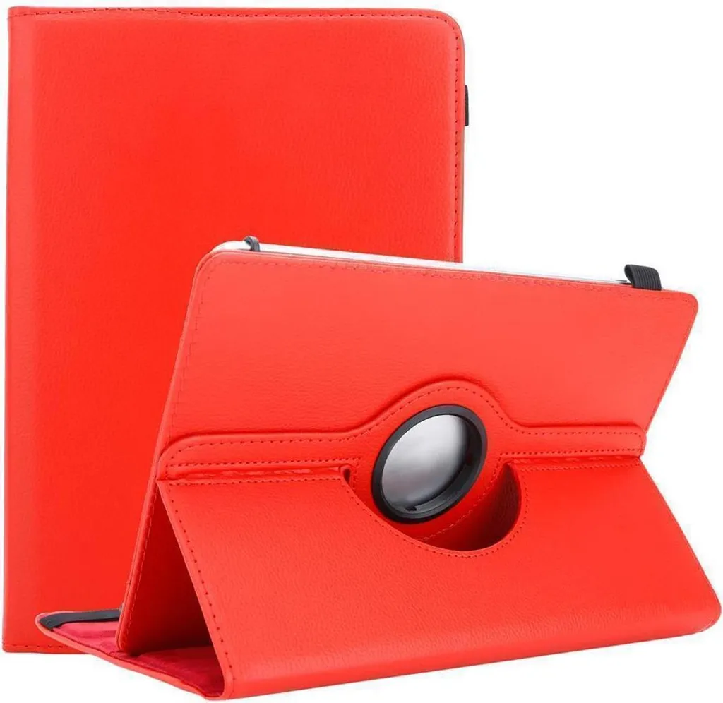 Cadorabo manica per Alcatel 1T (7 pollici) 2018 cover protettiva in rosso 360 gradi tablet sleeve case cover case