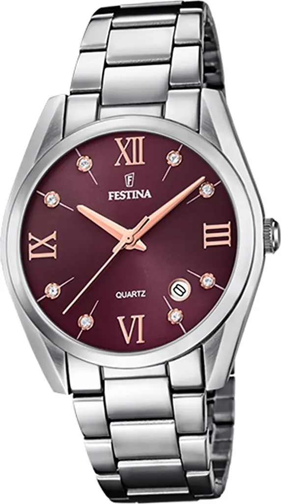 Orologio Festina Donna Acciaio Argento F16790/E | Stile Boyfriend