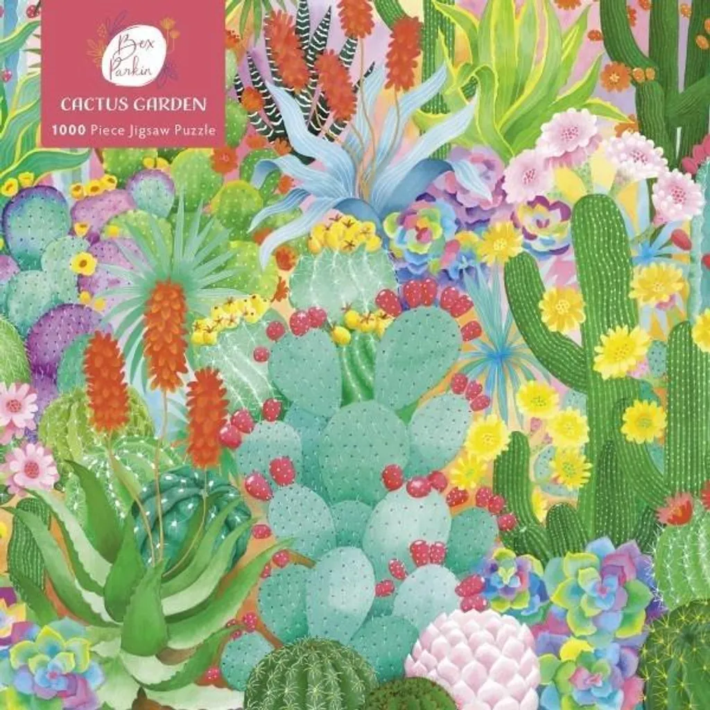 Puzzle adultes 1000 pièces Bex Parkin Jardin de cactus coloré