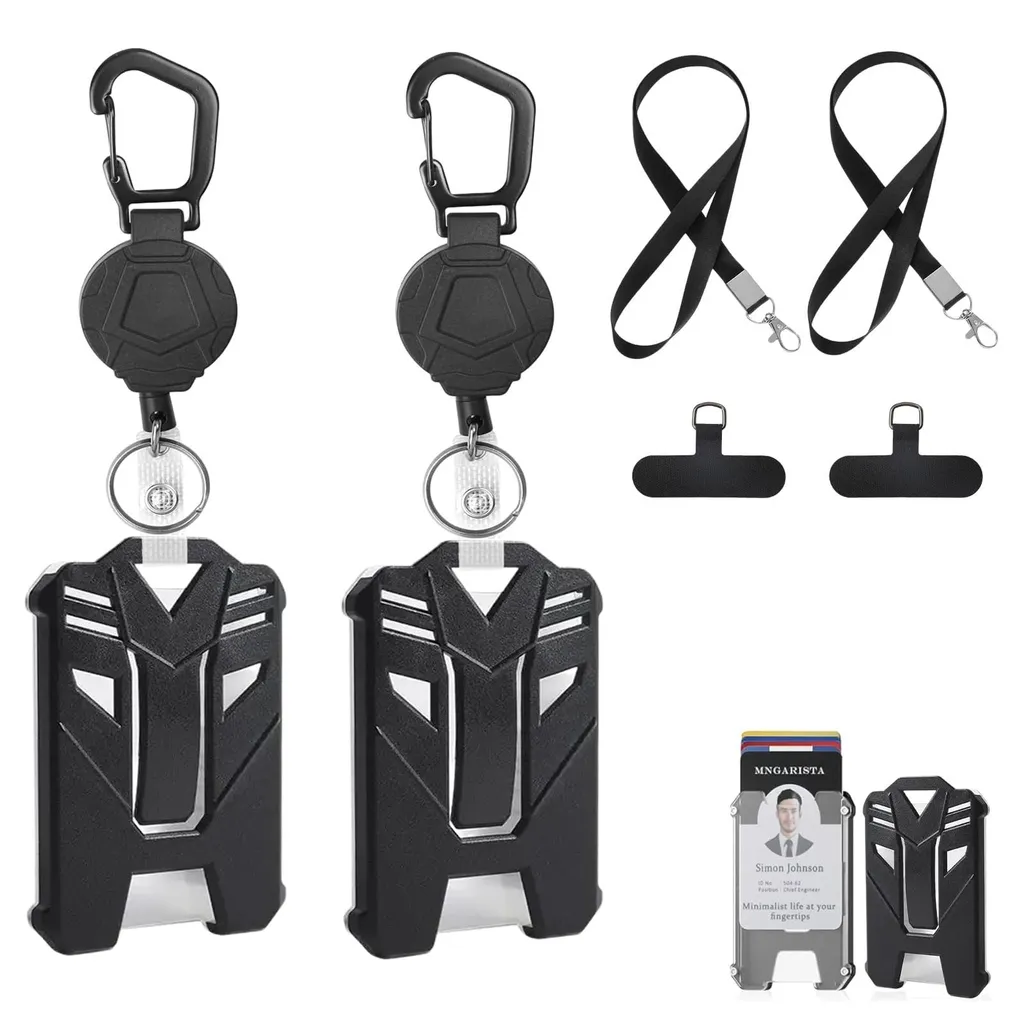 Porte-Badge Rétractable pour Travail et Sécurité avec Câble Extensible