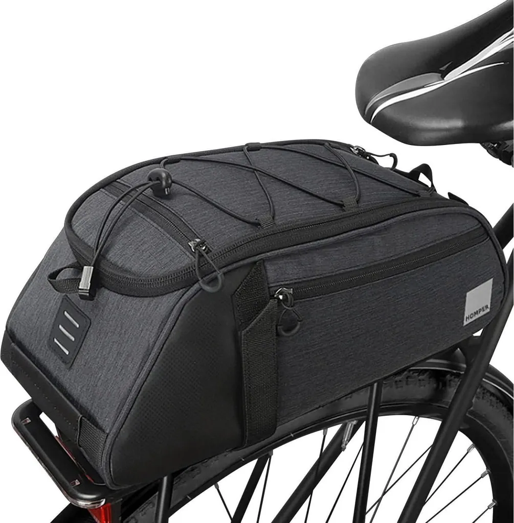 Sacoche de vélo pour vélotaf et sac à dos selle 8L Noir pratique Noir