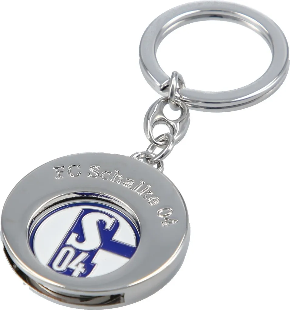 Jeton de Caddie FC Schalke 04 Porte-clés Métal Bleu et Blanc Club