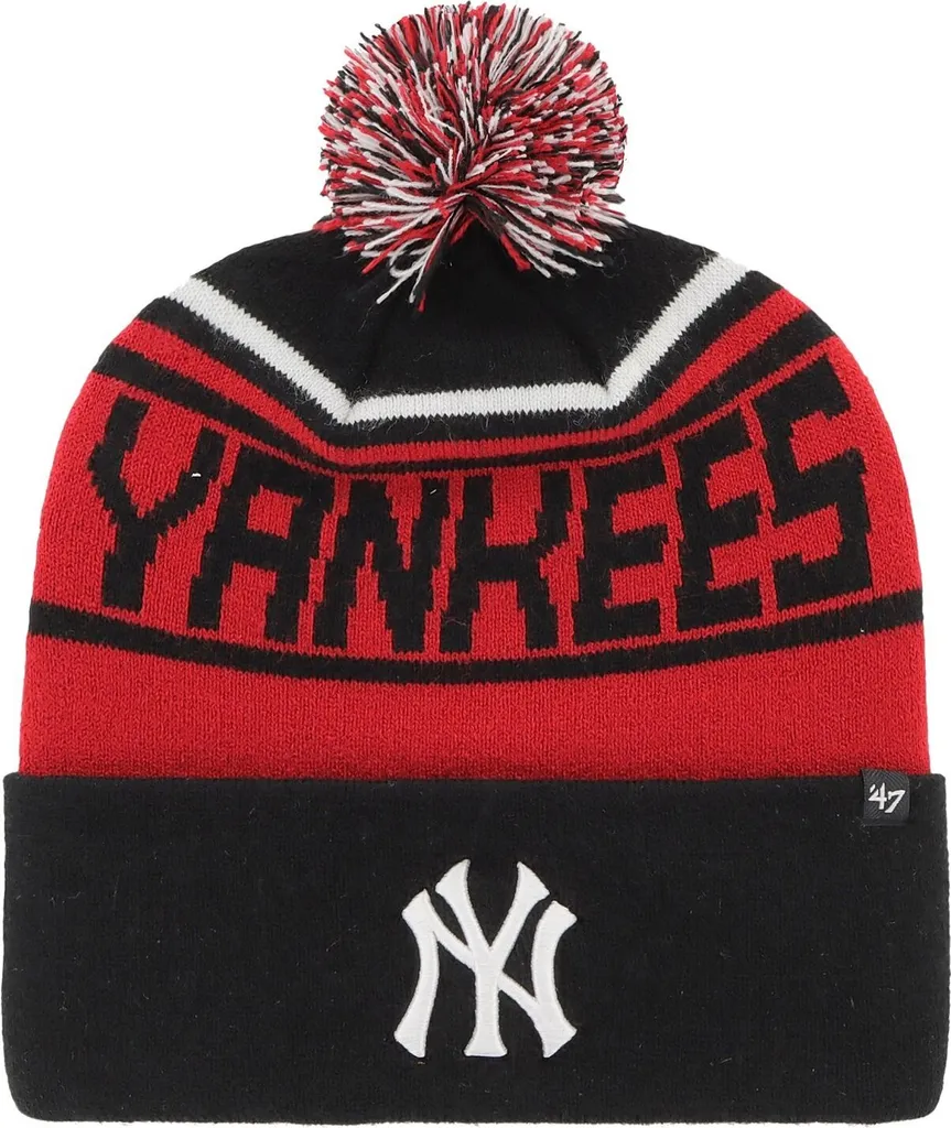 Bonnet Pompon Rouge New York Yankees STYLUS - Tricot Chaud Doux