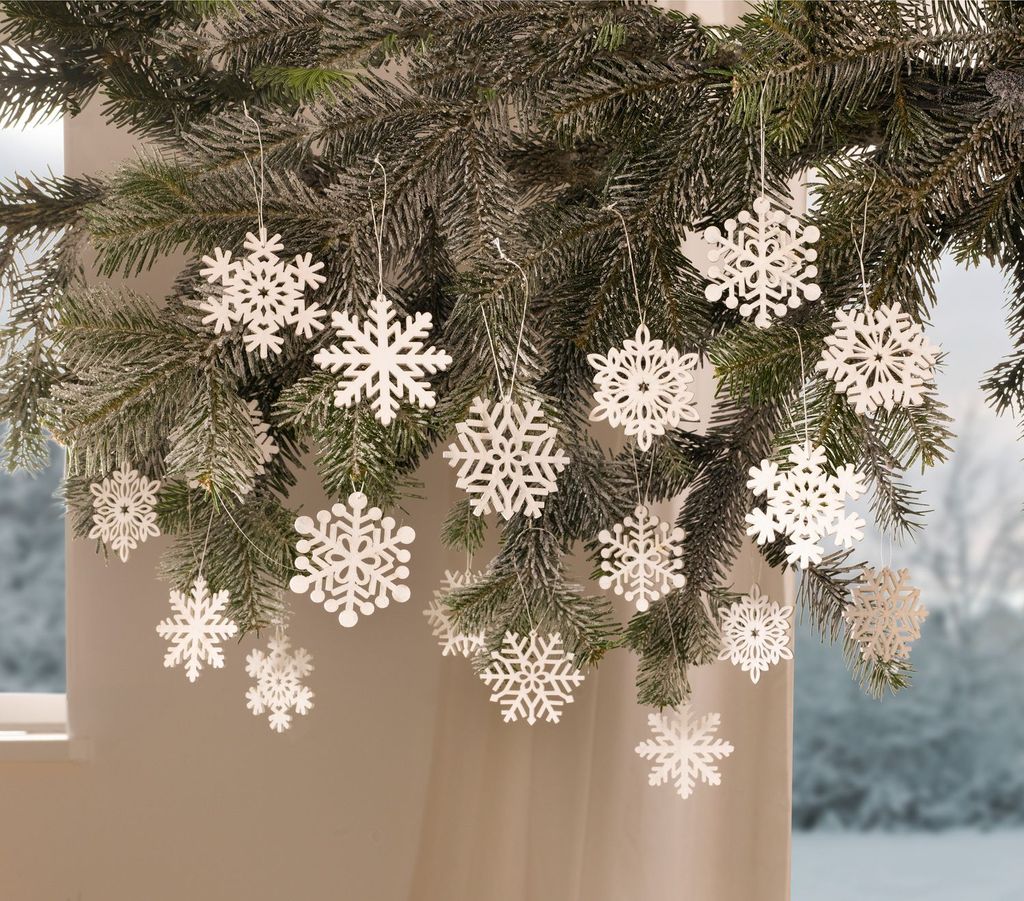 Hänger "Schneeflocke", 18er Set