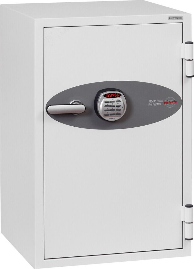 Phoenix FS0442E - Dokumentenschutz-Tresor Fire Fighter II - Feuerschutz - elektronisches Tastenschloss - Weiss