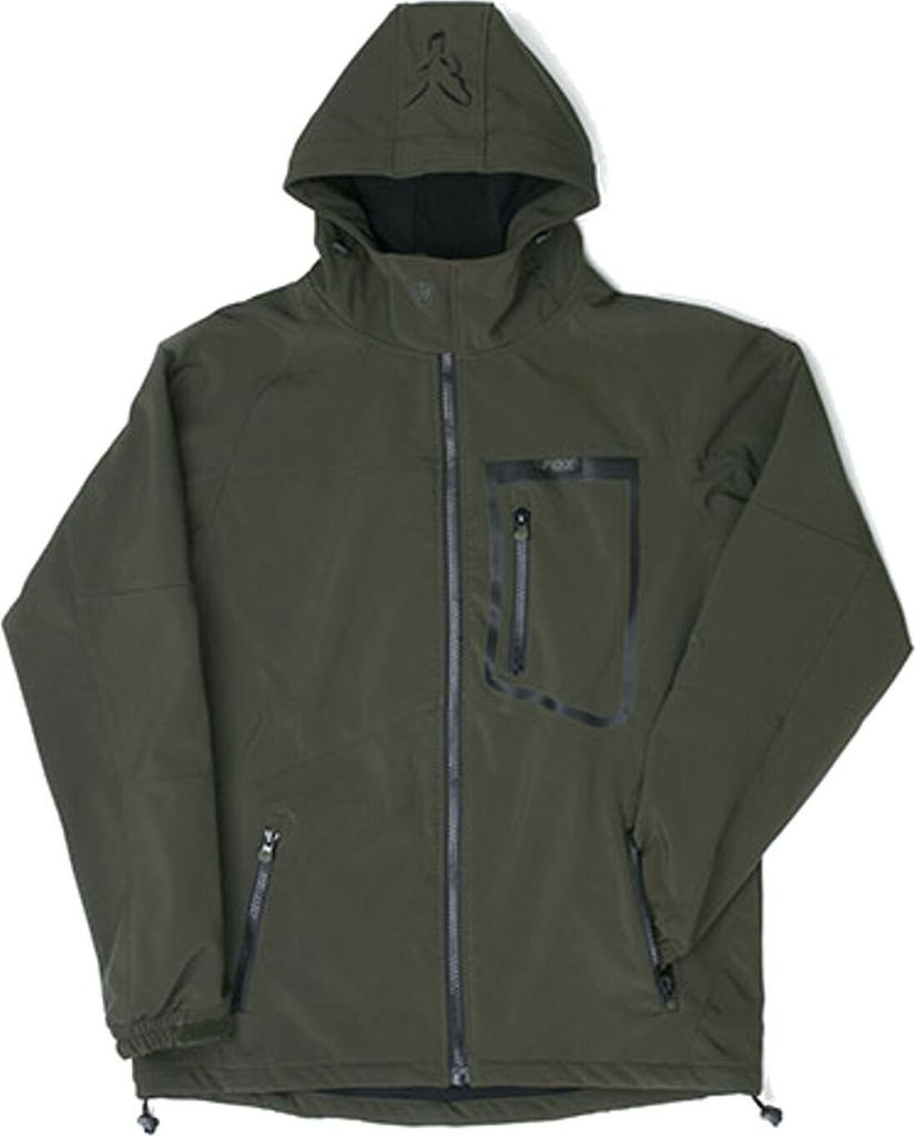 Fox Green Black Softshell Jacket - Angeljacke, Größe:XXXL