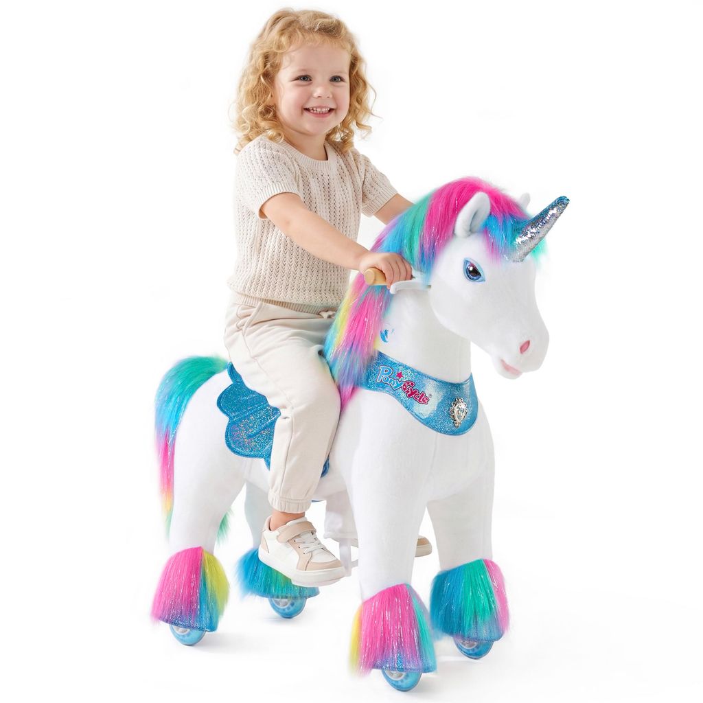 PonyCycle Modell Y Plüsch Reit-Einhorn Spielzeug für Kinder Produktbild 