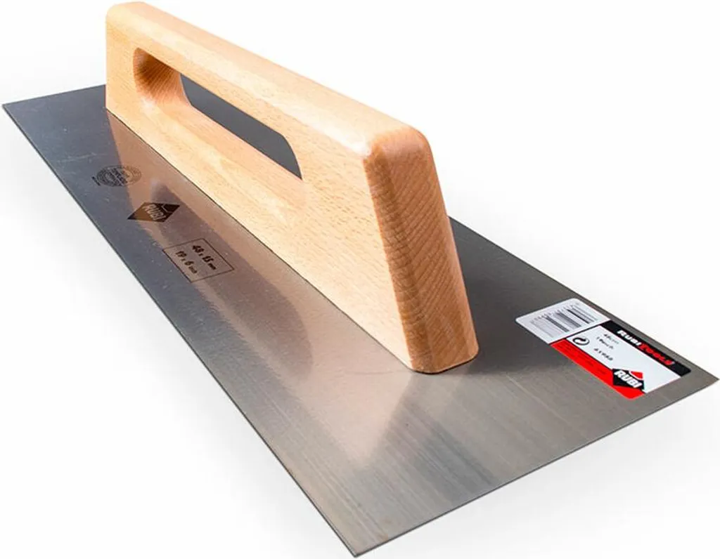 Frattazzo Rubi 48 cm in Acciaio con Manico in Legno Chiuso Professionale