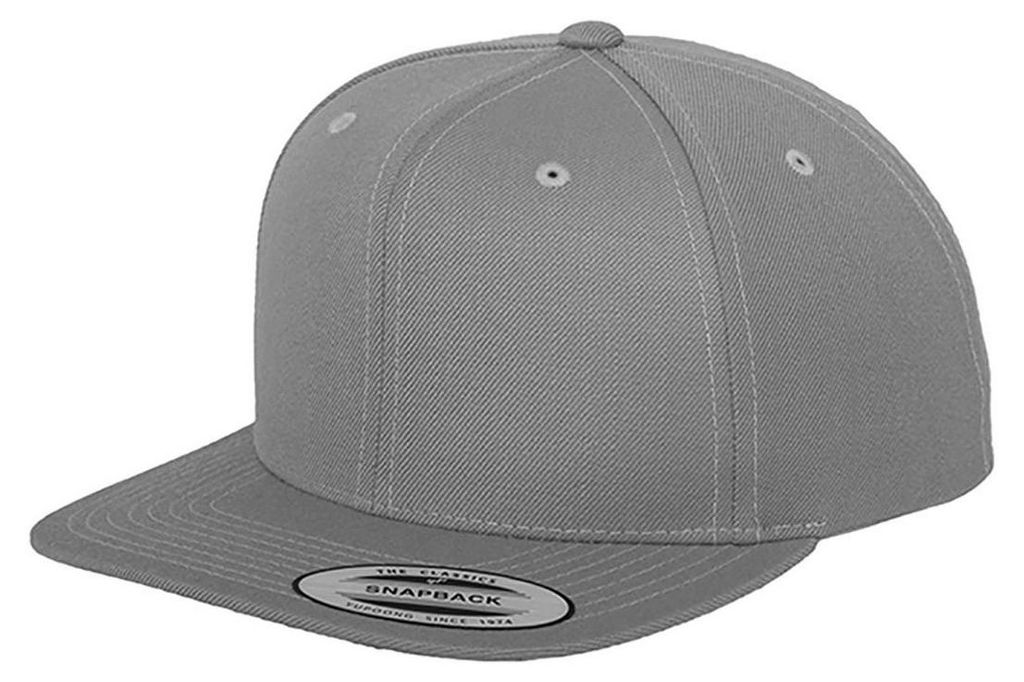 Yupoong - "Classic" Snapback Mütze FK1901 (Einheitsgröße) (Grau meliert)