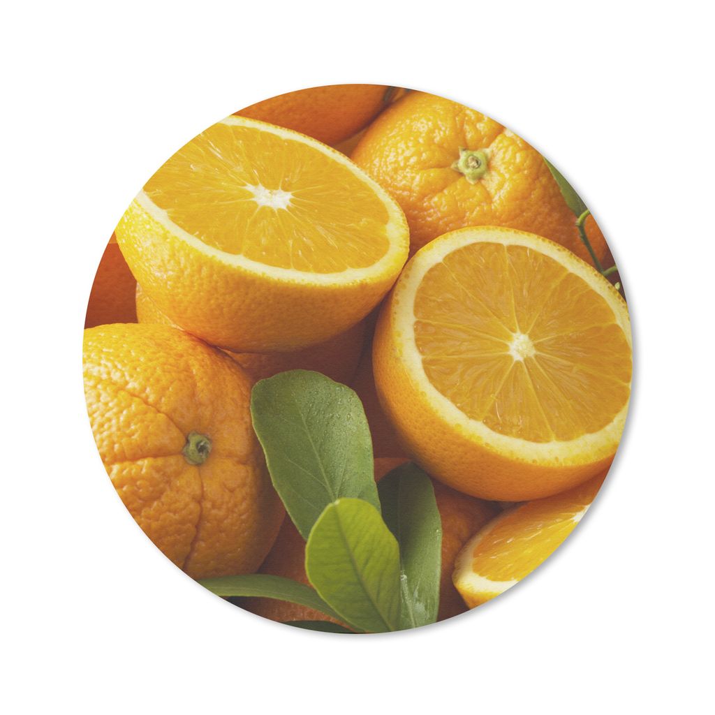 MuchoWow Mauspad Mousepad Orange - Obst - Orange 20x20 cm - Mousepads - Maus Mat - Pad - Mausunterlage - Schreibtischmatte