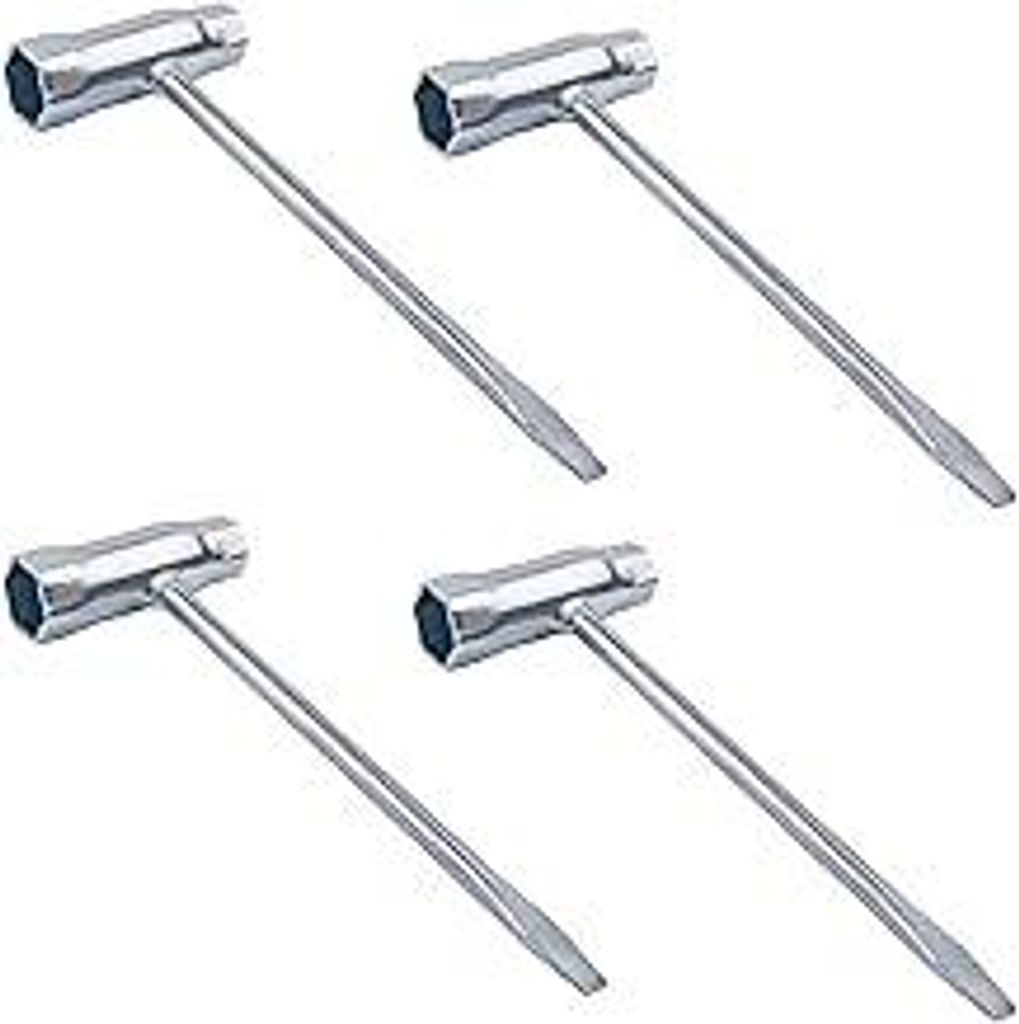 INNAL 4 Stück Kettensägenschlüssel, Zündkerzenschlüssel 13 mm X 19 mm, T Schraubenschlüssel, Motorsägenschlüssel, kombischlüsse für Motor...