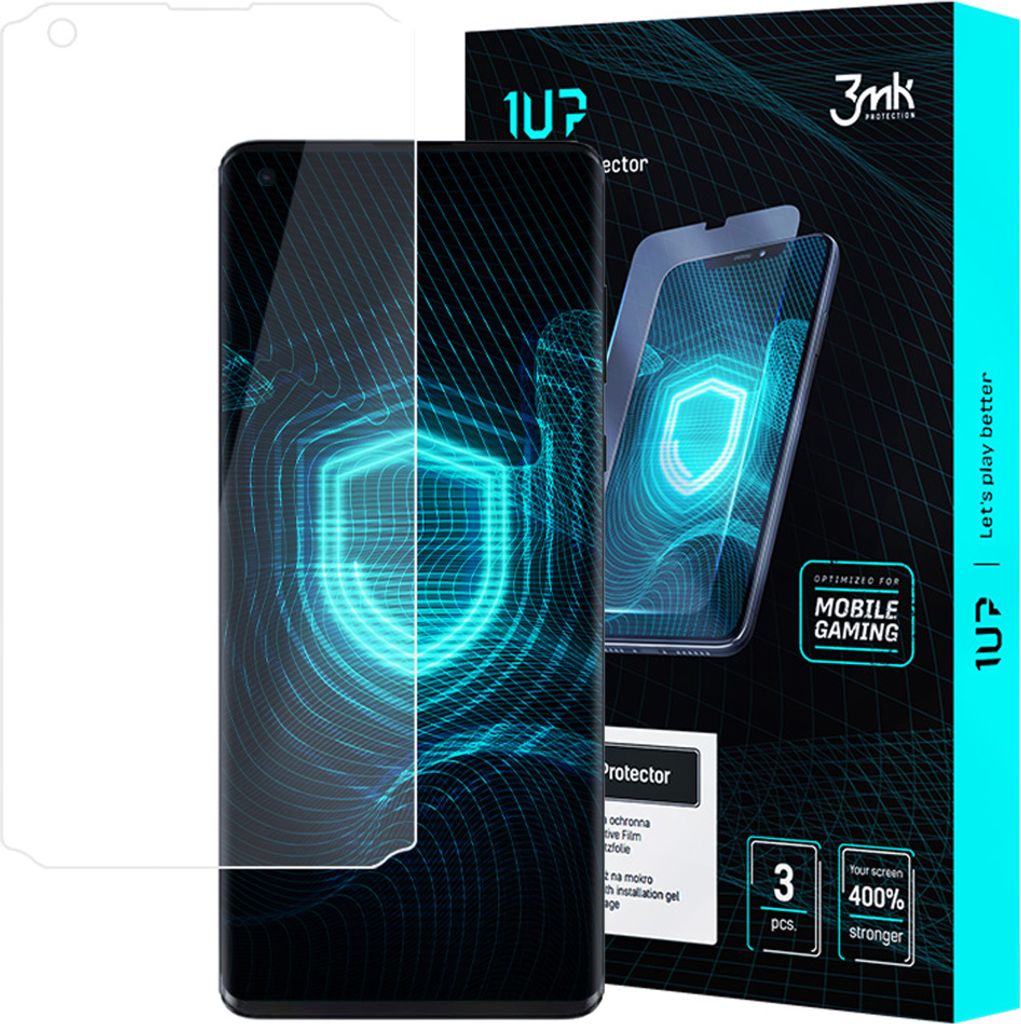 3mk Display Schutzfolie 1UP für Motorola Edge Plus transparent Gaming (3 Stück)