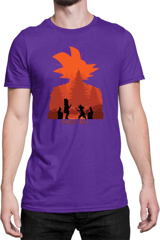 Herren T-Shirt Dragon Anime Manga Ball Z Goku 02, Man S / Lila