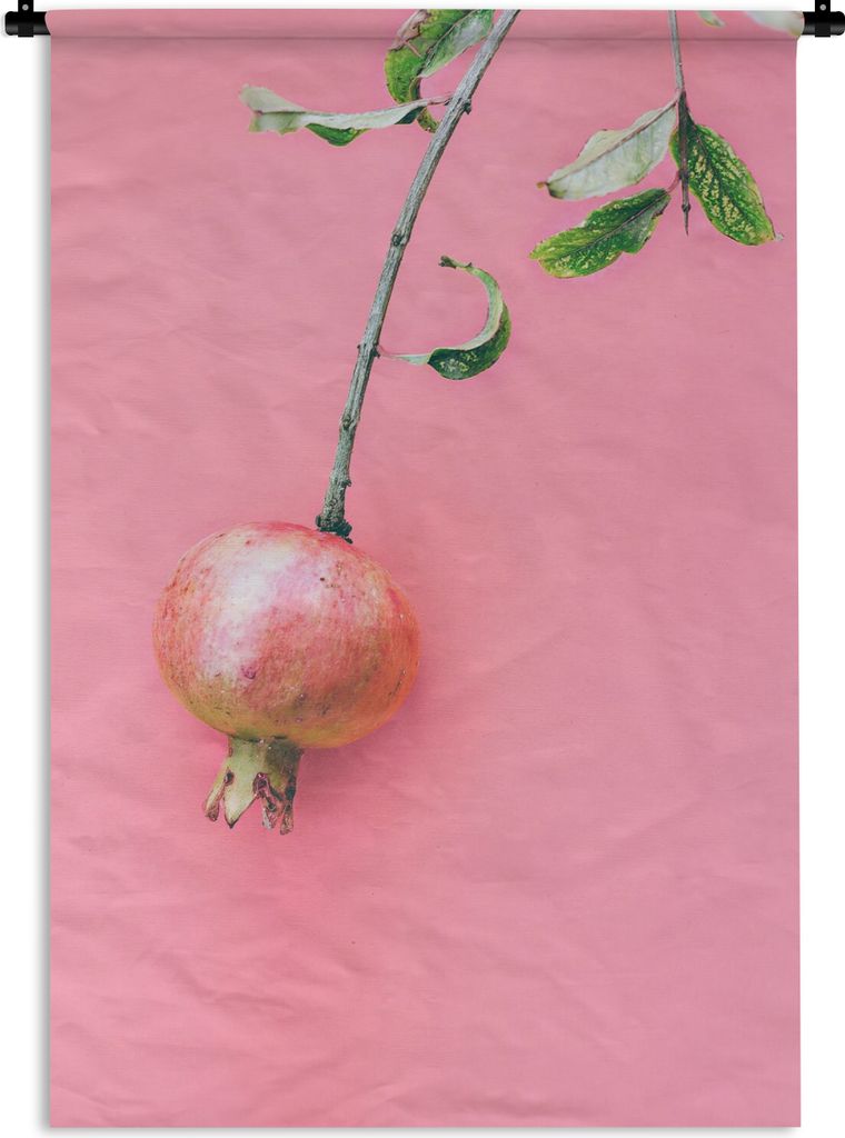 MuchoWow Wandteppich Wandbehang Pflanzen - Sommer - Rosa 90x135 cm Tapisserie Dekoration Wandtuch - Baumwolle - Wandskulptur