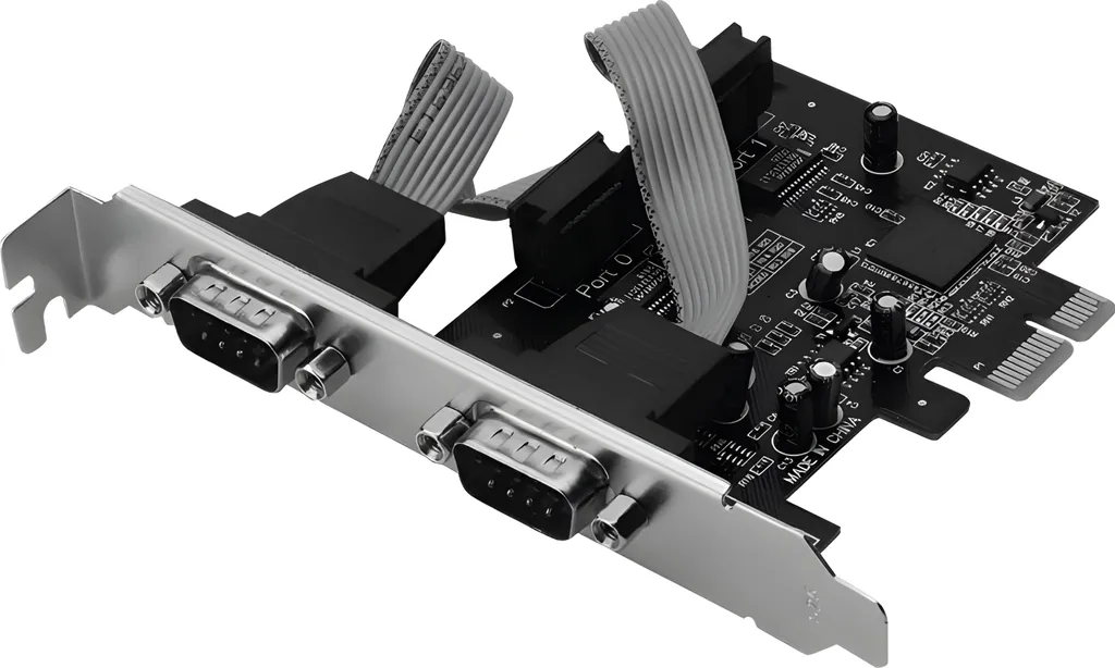 Carte Contrôleur Série RS232 PCI Express 2 Ports pour Ordinateur Bureau