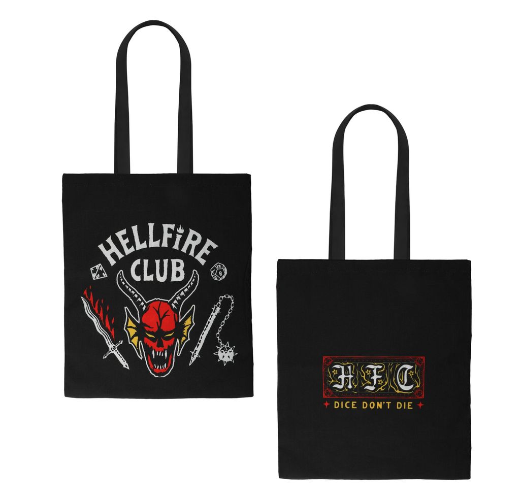 Cinereplicas Stranger Things – Hellfire Club Tragetasche – 42 x 38 cm – offizielle Lizenz