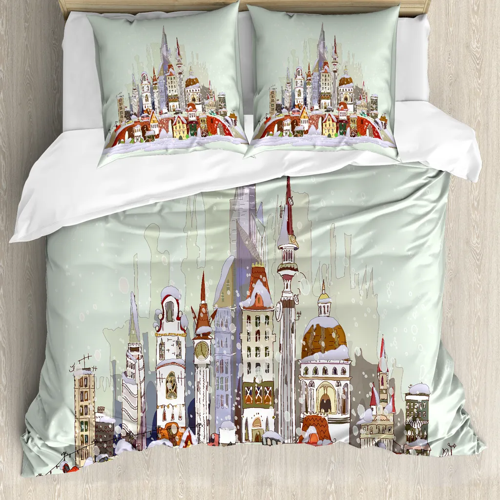 Housse de couette anti-acariens Noël 200x200 cm pour dormeur allergique