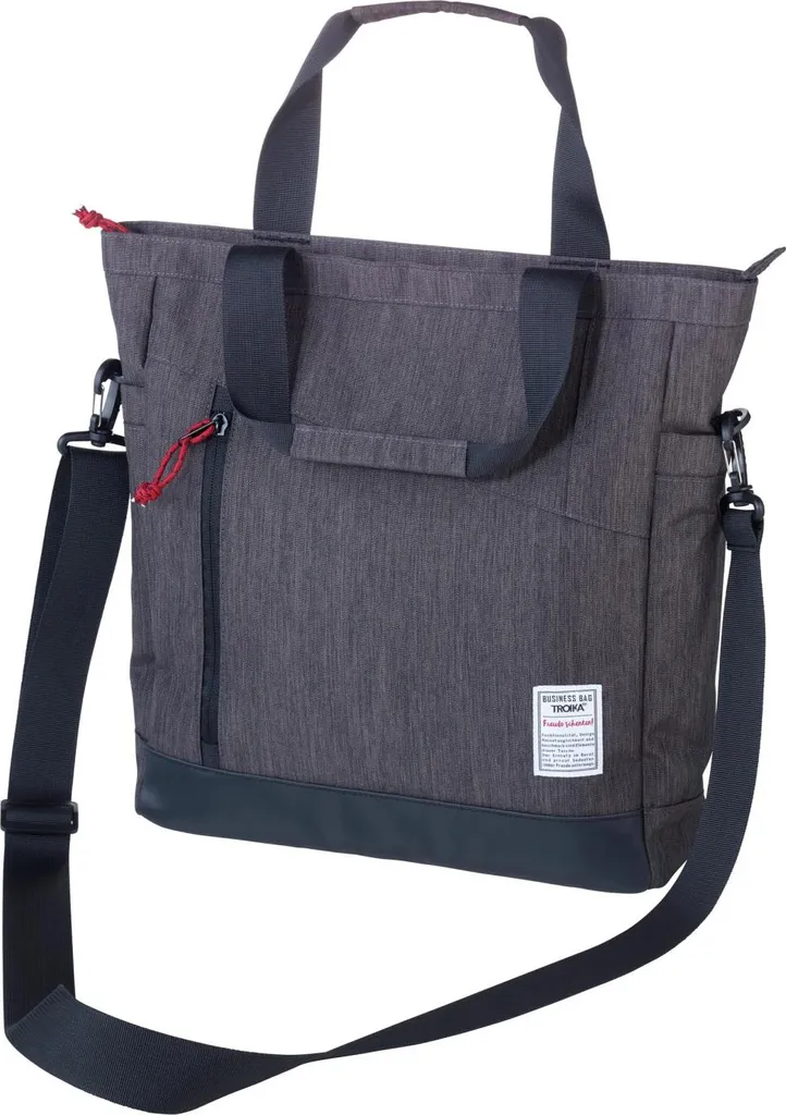 Sacoche de Travail TROIKA Business Shoulder Bag avec Bandoulière Grise