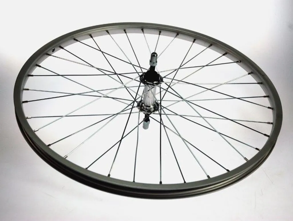 Roue avant Bikefun 24x1.75 aluminium Silver Blank pour vélo de ville