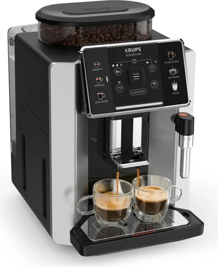 Machine à Café Grain Krups EA910E10 - Espresso Frais pour Toute la Famille