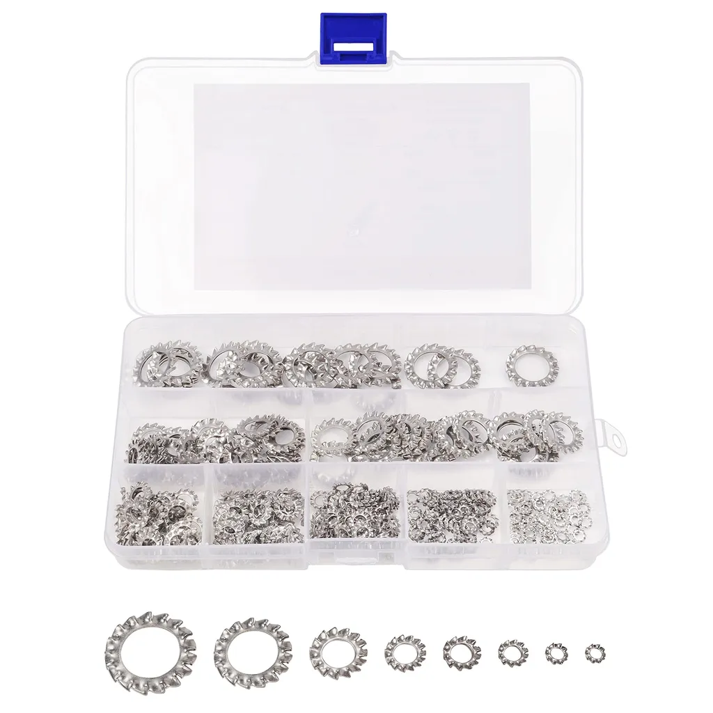 Rondelles à Dents Externes Inox Anti-Vibration M2.5 à M12 - Boîte 300