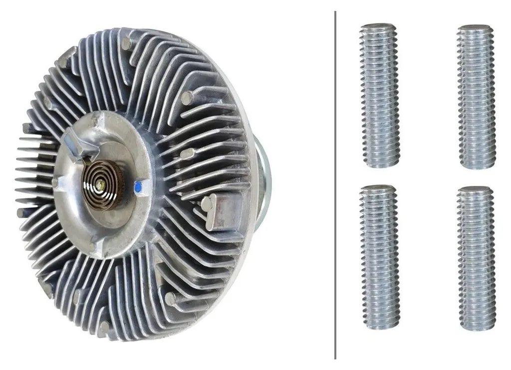 Embrayage ventilateur radiateur HELLA 163,5 mm pour Mercedes-Benz Unimog