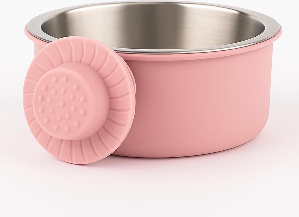 Praktische Und Niedliche Metallnapf M In Pastellrosa Für Papageien Von Parrot Planet Metallnapf M Für Papageien, Niedlich, Stabil, Pastellrosa, M...
