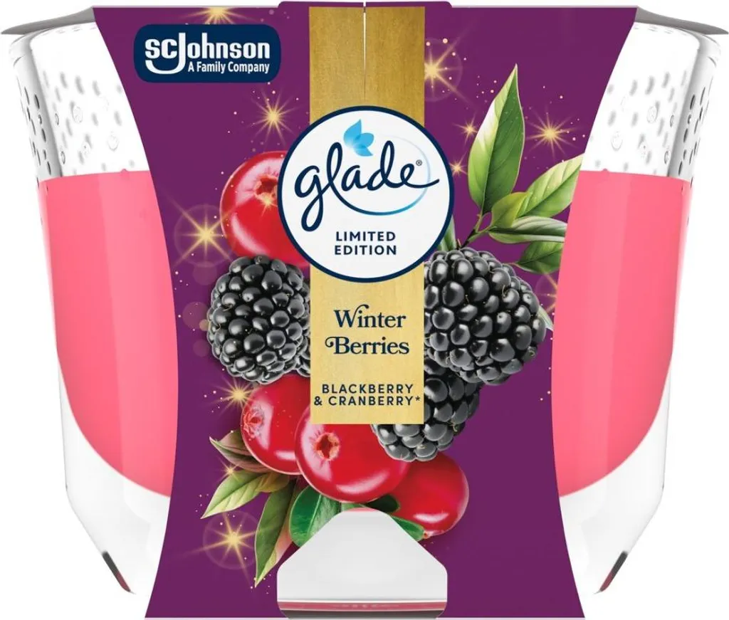 Bougie Winter Berries 204 g - Neutralise les odeurs, parfum fruité
