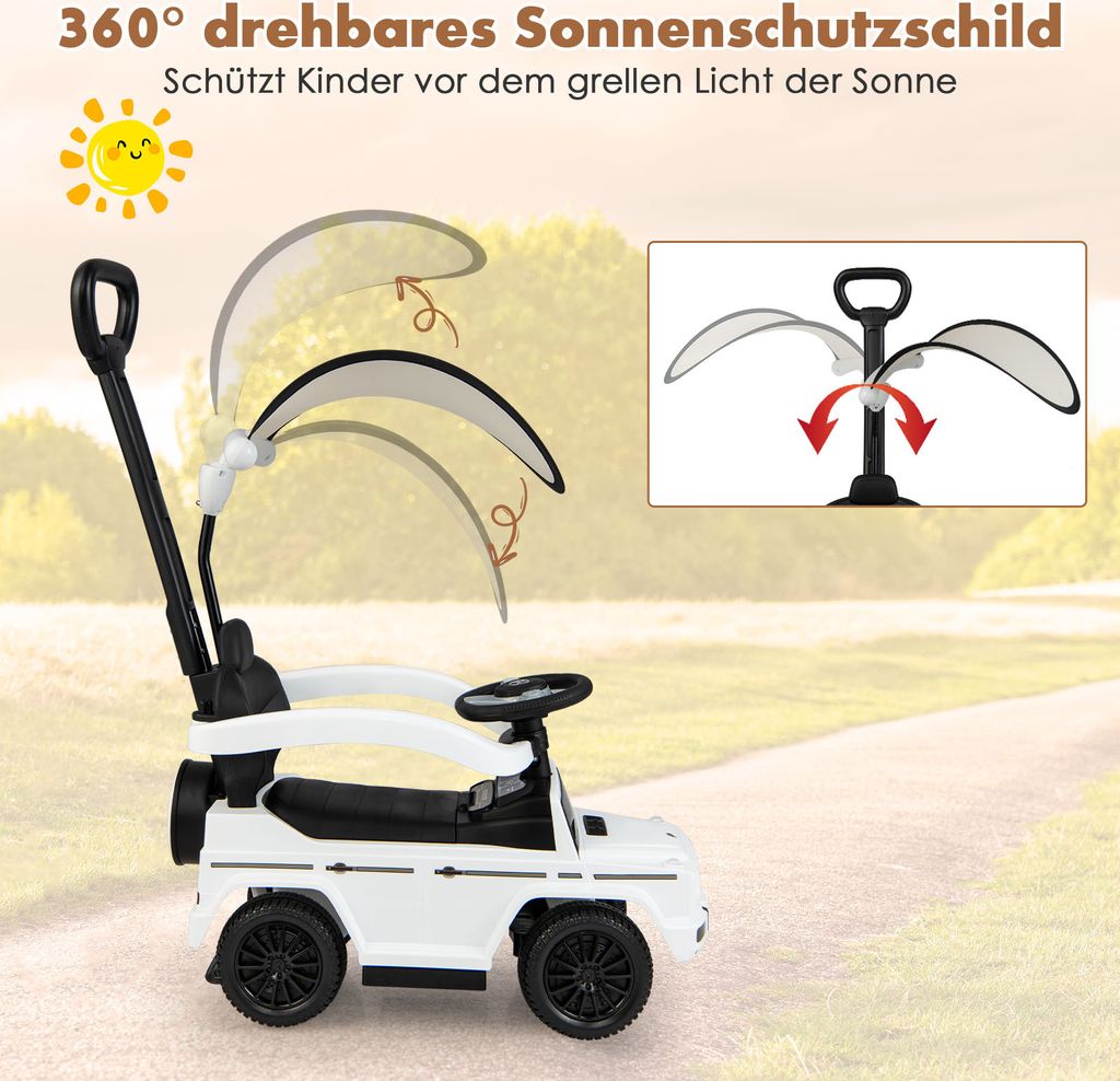 DREAMADE 3-in-1 lizenzierter Mercedes Benz Kinderwagen,