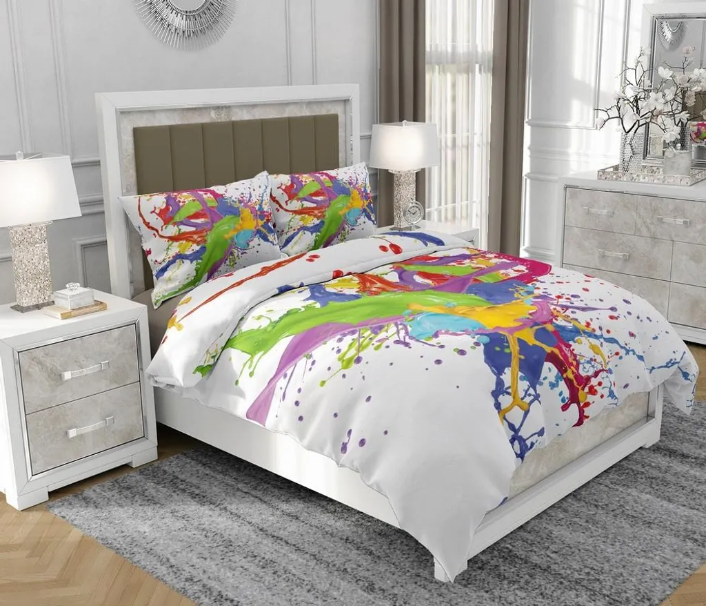 Arreda con il Set Letto SOVIO Multicolore 140x200 | 100% Cotone Puro