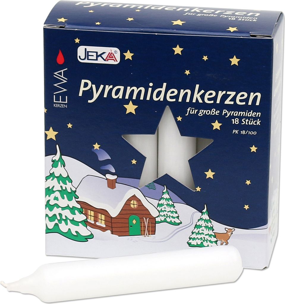 Pyramidová svíčka 18 bílá 18x105mm Obrázek produktu 9
