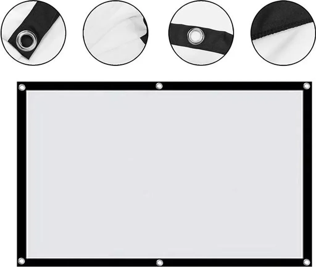 Écran de projection 100 pouces 16:9 pliable et portable 218 x 122 cm - 11