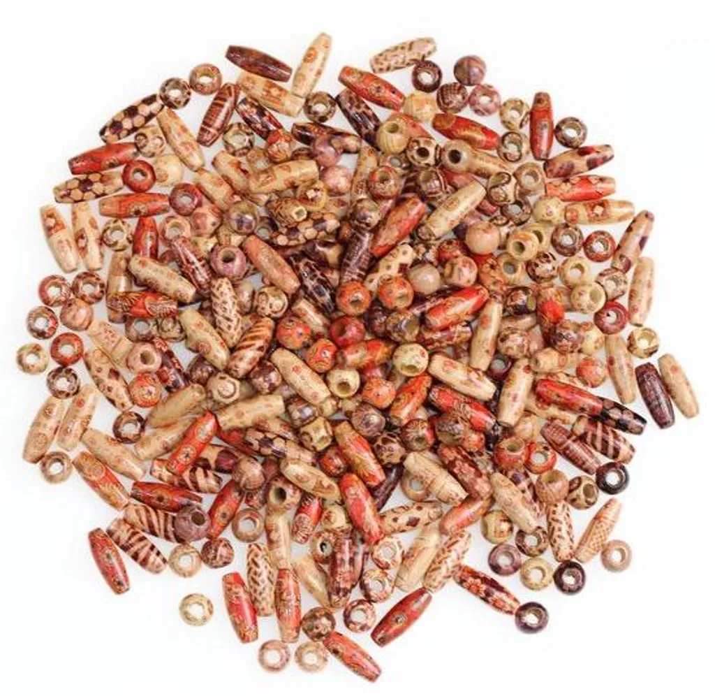 Perles en bois grand trou BetterJonny pour enfilage et macramé DIY