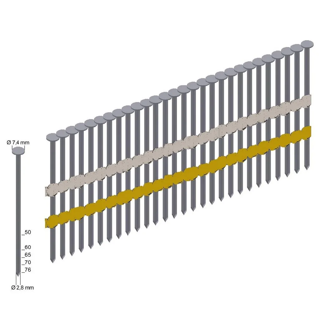 Évitez les blocages avec les clous Prebena RK28/65BK tête ronde 65mm