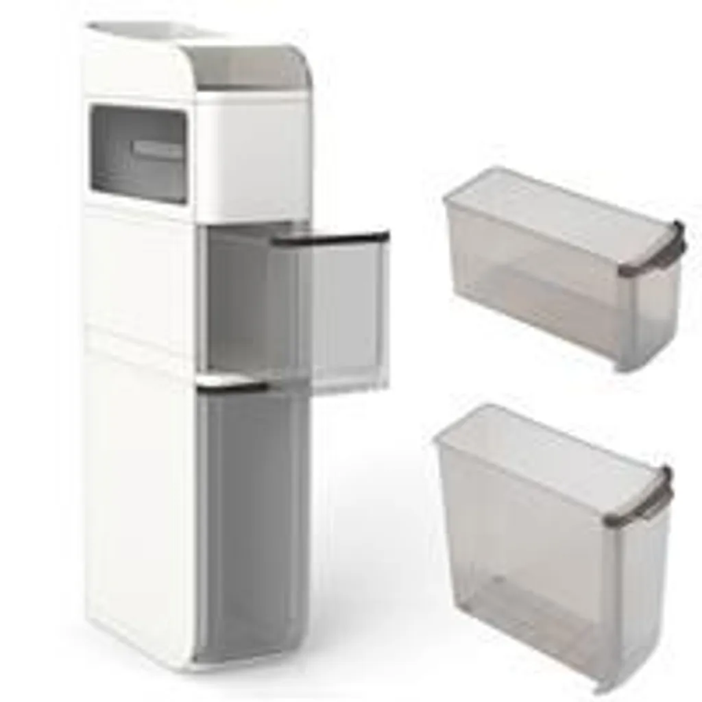 Chariot de rangement fin blanc pour optimiser les petites salles de bain