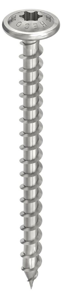 HECO-Topix-Plus-Schraube - Ø8x120mm - Breiter Rundkopf - Gesamtgewinde - T40 - Packung mit 50 Stück - 61860