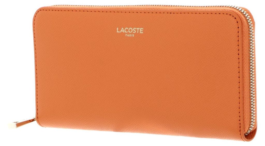 LACOSTE Leder Geldbörse Champs-Élysées Zip Wallet Blossom apricot