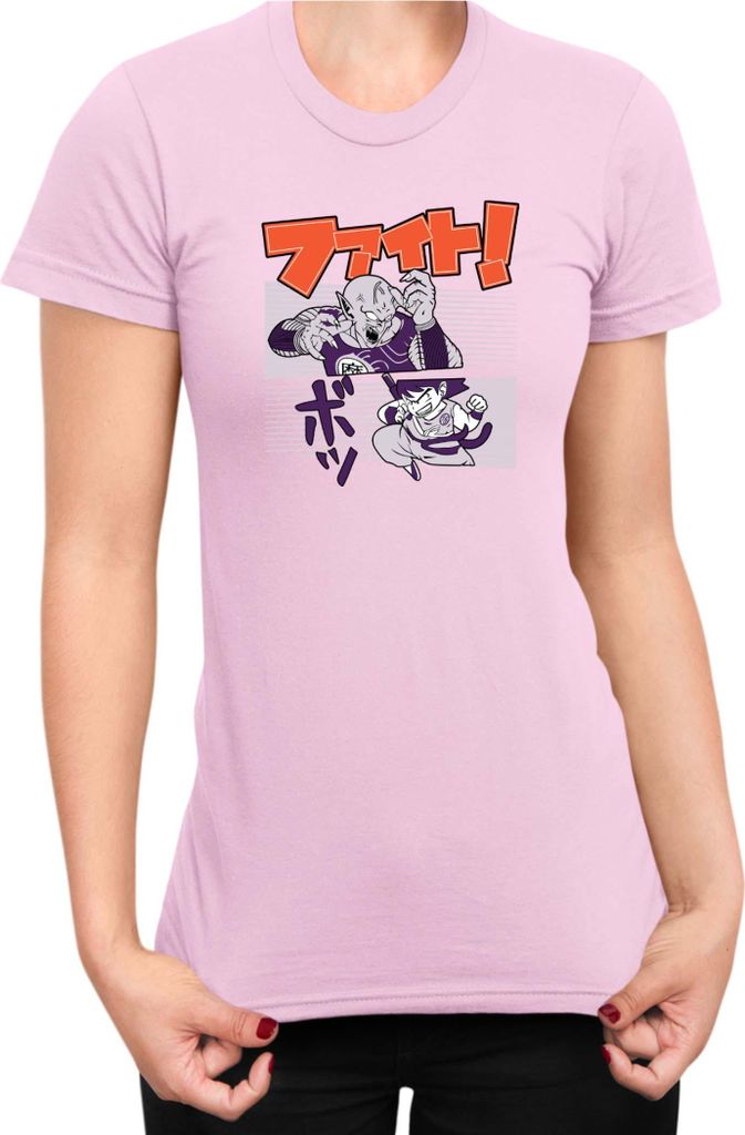 Damen T-Shirt Manga Japan Anime Comics Animation Dbz 020, Lady XS / Hellrosa