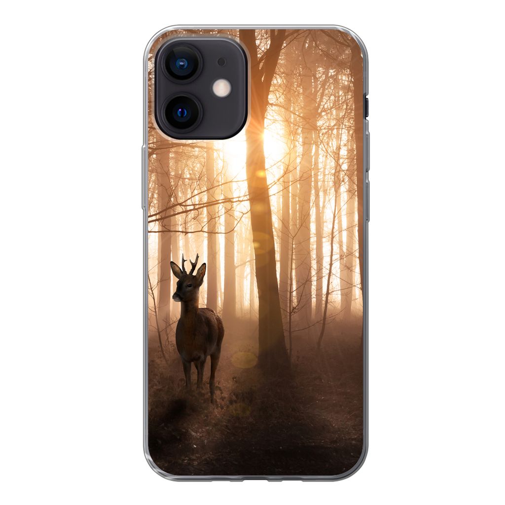 MuchoWow® Handyhülle Schutzhülle Hülle für iPhone 12 Wald - Produktbild 