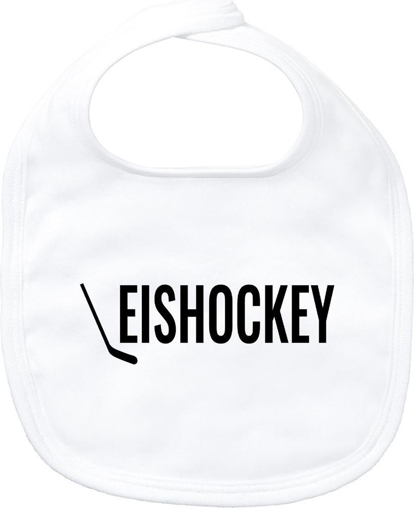 Huuraa Baby Lätzchen Eishockey Hockey White Klettverschluss Baumwolle Latz Geschenkidee