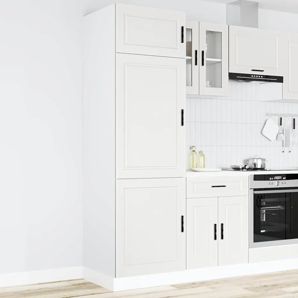 vidaXL Armoire de Cuisine Porto en Bois Composite Blanc Design Moderne