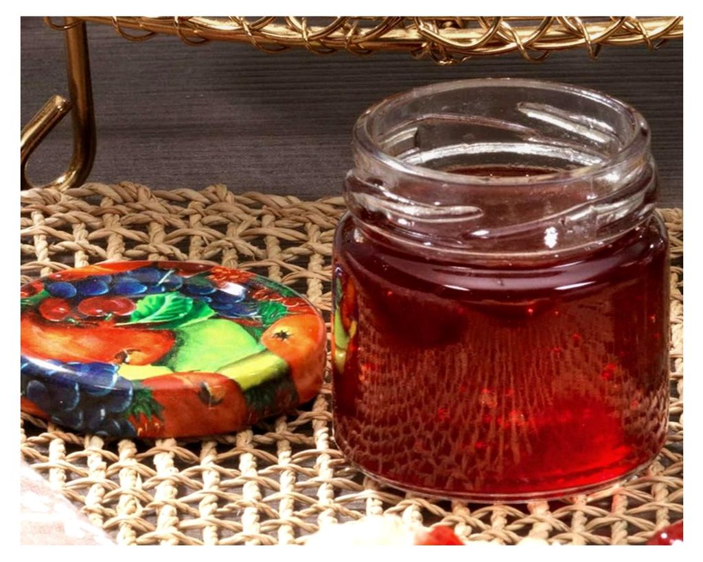 24er Set leere Rundgläser Mini Gläser 53 ml mit goldenen Deckeln