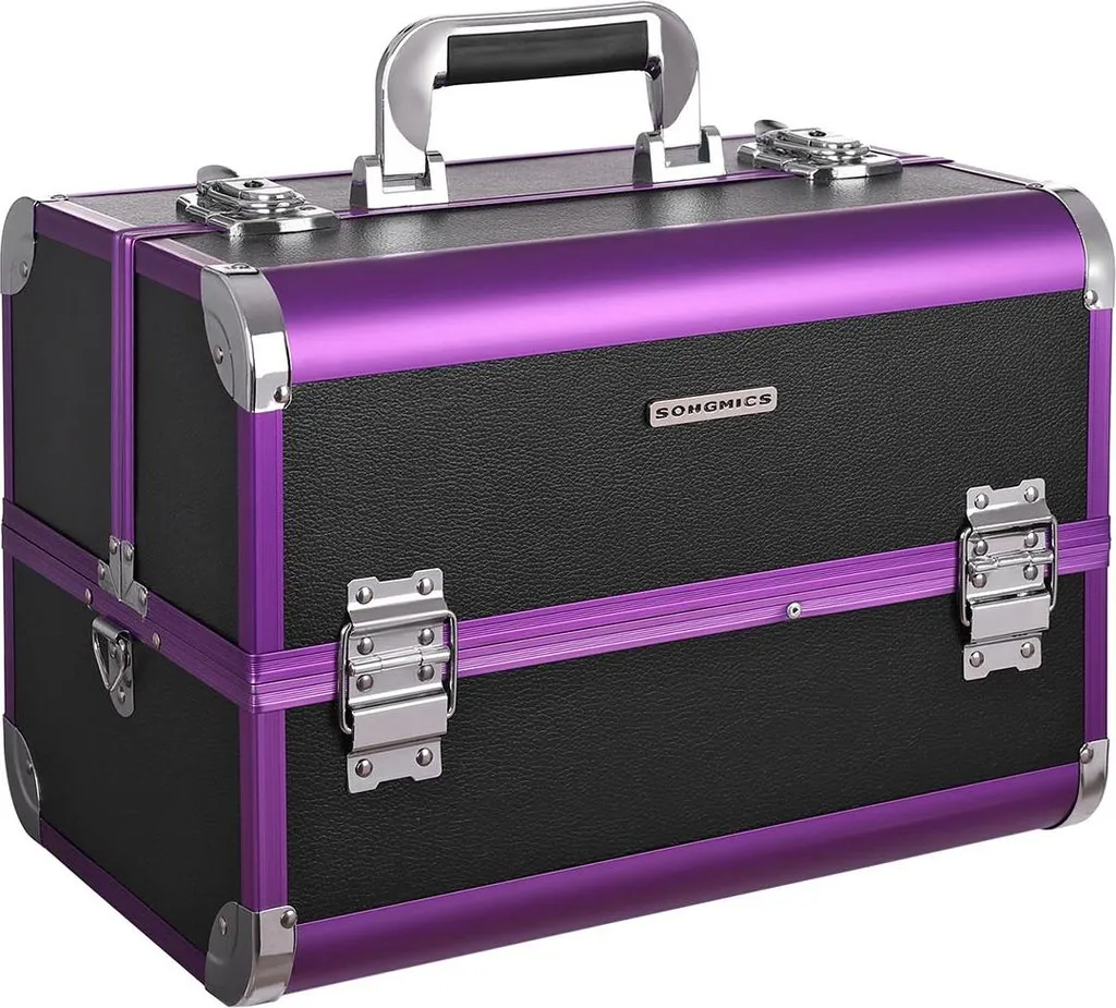 Trousse Trucchi Piccola Nera e Viola | Organizer Make-up Viaggio